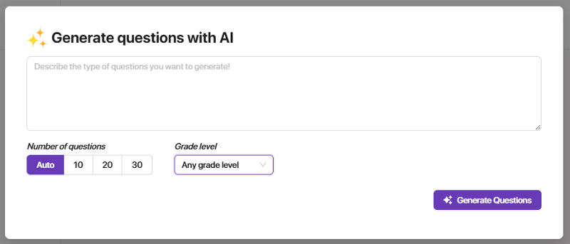 Gimkit AI Content Generation