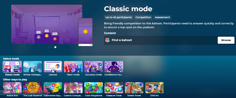Kahoot game modes