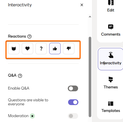 Mentimeter emoji reactions